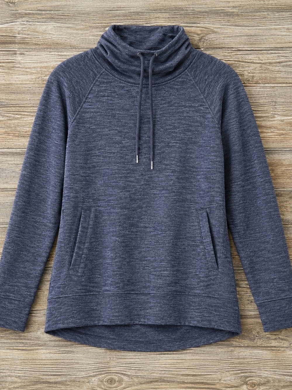 Athleta Women's XXS Heather Gray Longline Hooded Pullover Sweatshirt